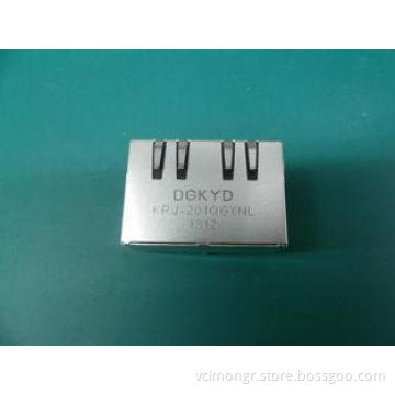 1000Base-Tx 10 Pin 2 Port RJ45 Female Jack 10P8C Side Entry